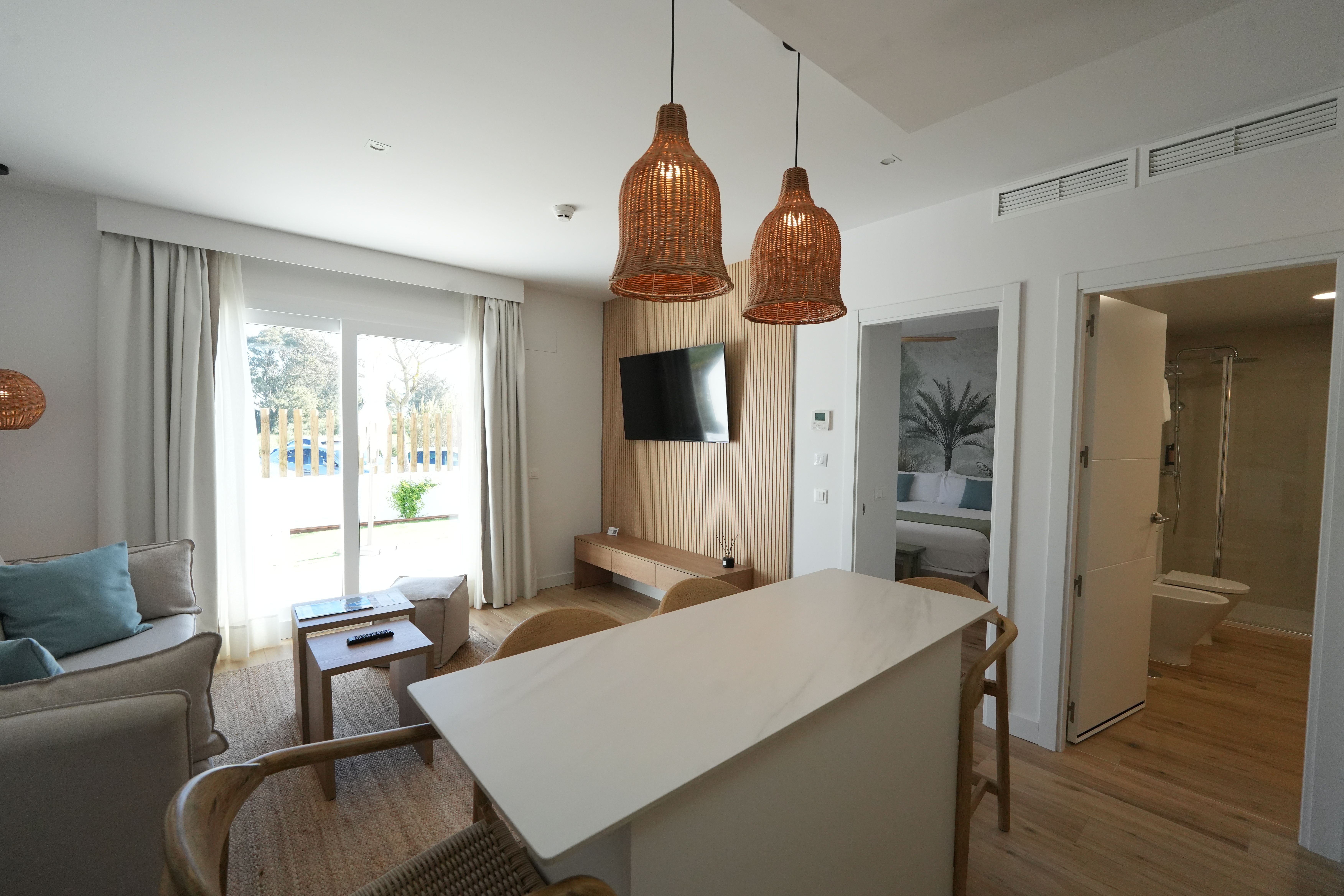 Apartment mit 1 schlafzimmer und gartenblick