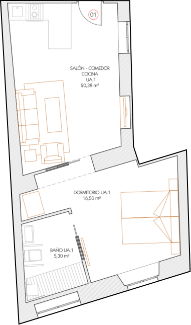 Appartement 1 chambre